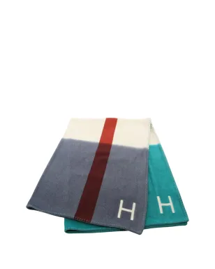 Hermès Pre-Owned ストライプHロゴ ブランケット - サムネイル1