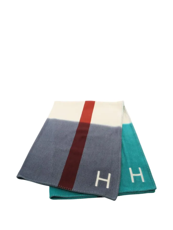 Hermès Pre-Owned Hermès Pre-Owned ストライプHロゴ ブランケットの商品画像