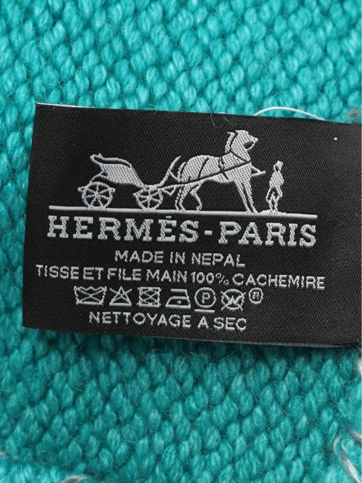 Hermès Pre-Owned ストライプHロゴ ブランケット - 画像4