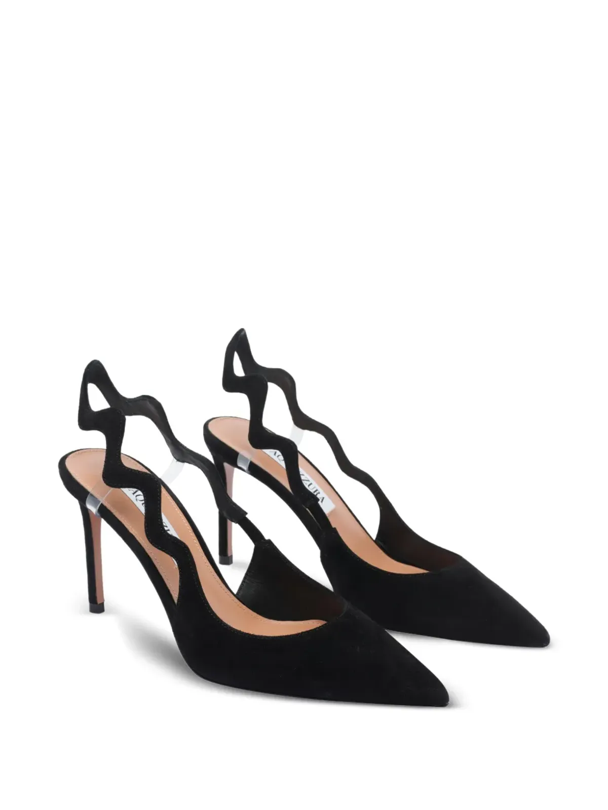 Aquazzura アーティスト スリングウェーブディテール スリングバック パンプス - ブラック - 画像2