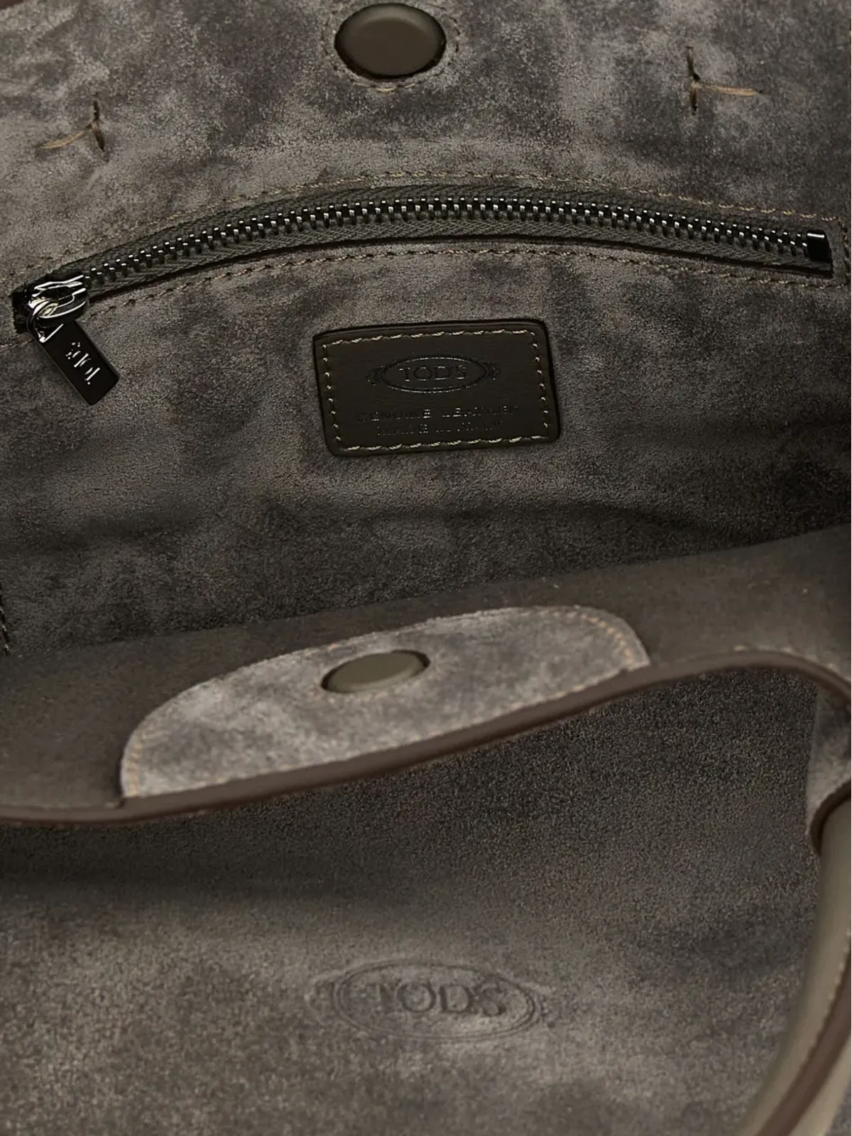 Tod's 小さめのドローストリングスエード トートバッグ - 画像4