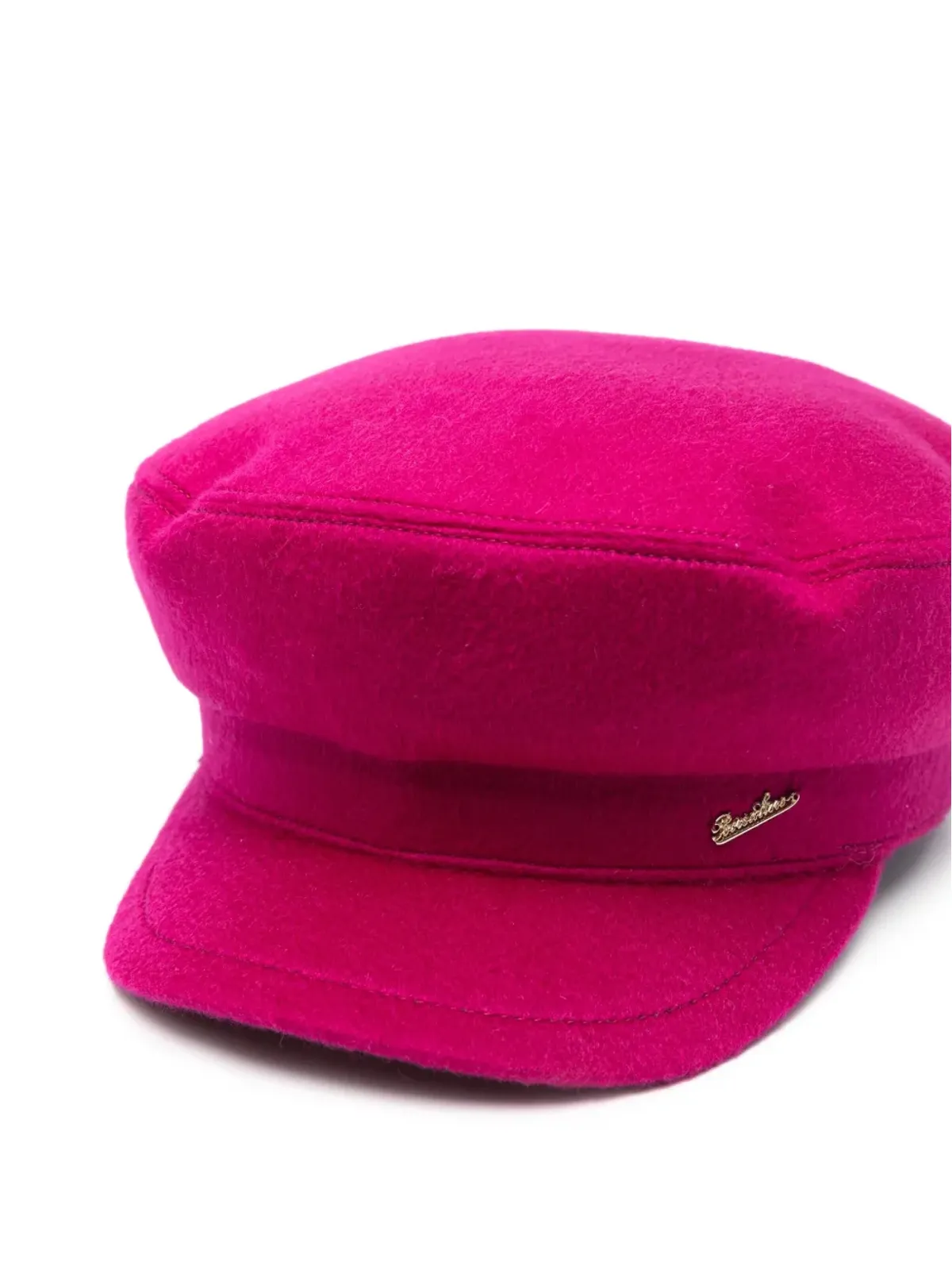 Borsalino フラットトップ カシミア帽 ピンク - 画像2