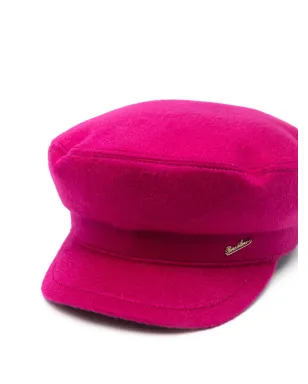 Borsalino フラットトップ カシミア帽 ピンク - サムネイル2