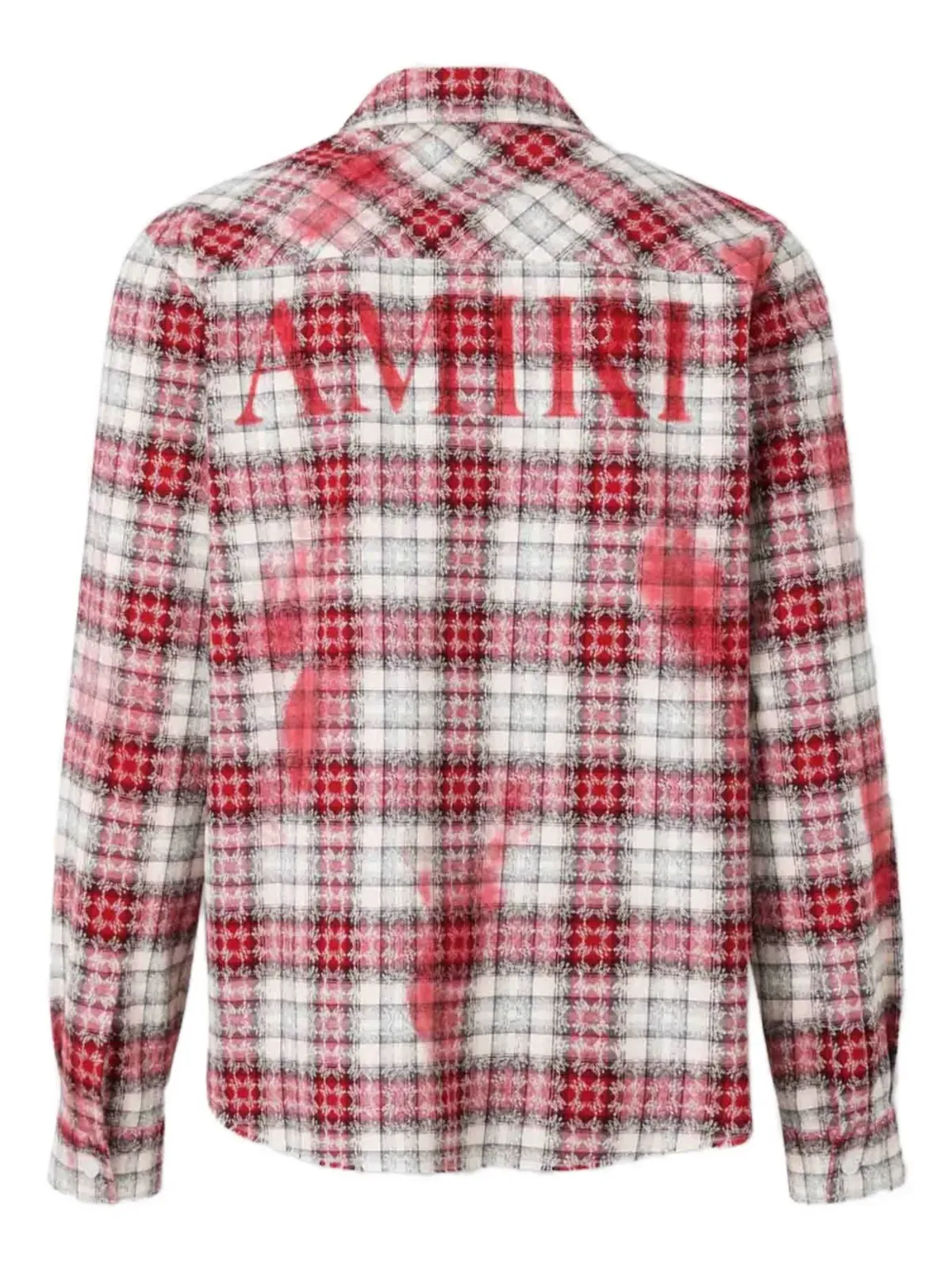 AMIRI チェック柄スプレー塗装風シャツ - 画像2