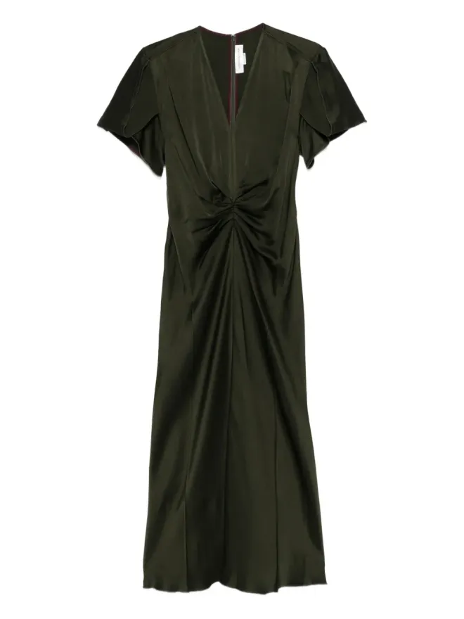 Victoria Beckham Victoria Beckham ツイストVネック ミディドレスの商品画像