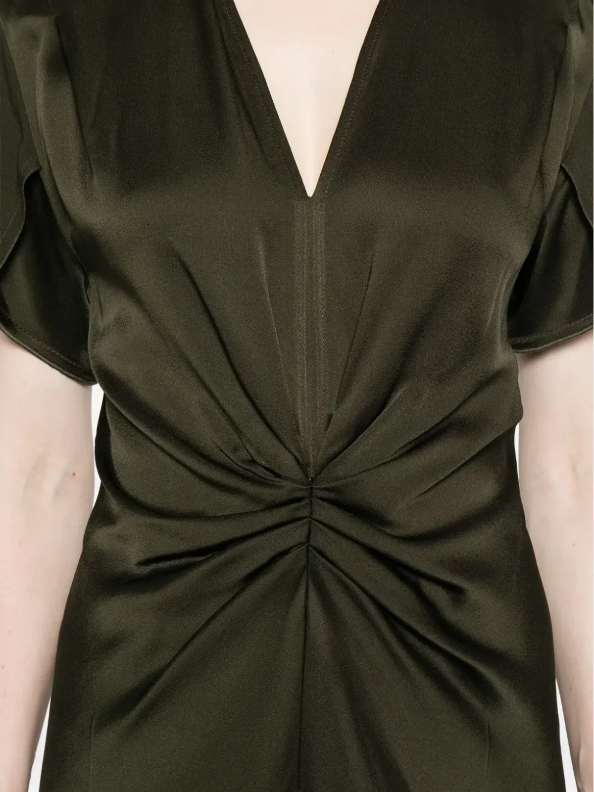 Victoria Beckham ツイストVネック ミディドレス - 画像5