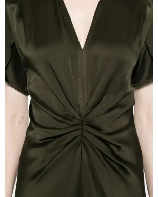 Victoria Beckham ツイストVネック ミディドレス - サムネイル5