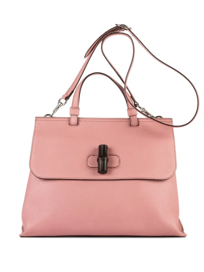 Gucci Pre-Owned Gucci ビンテージ バンブー・ディテール トップハンドバッグ - ピンクの商品画像