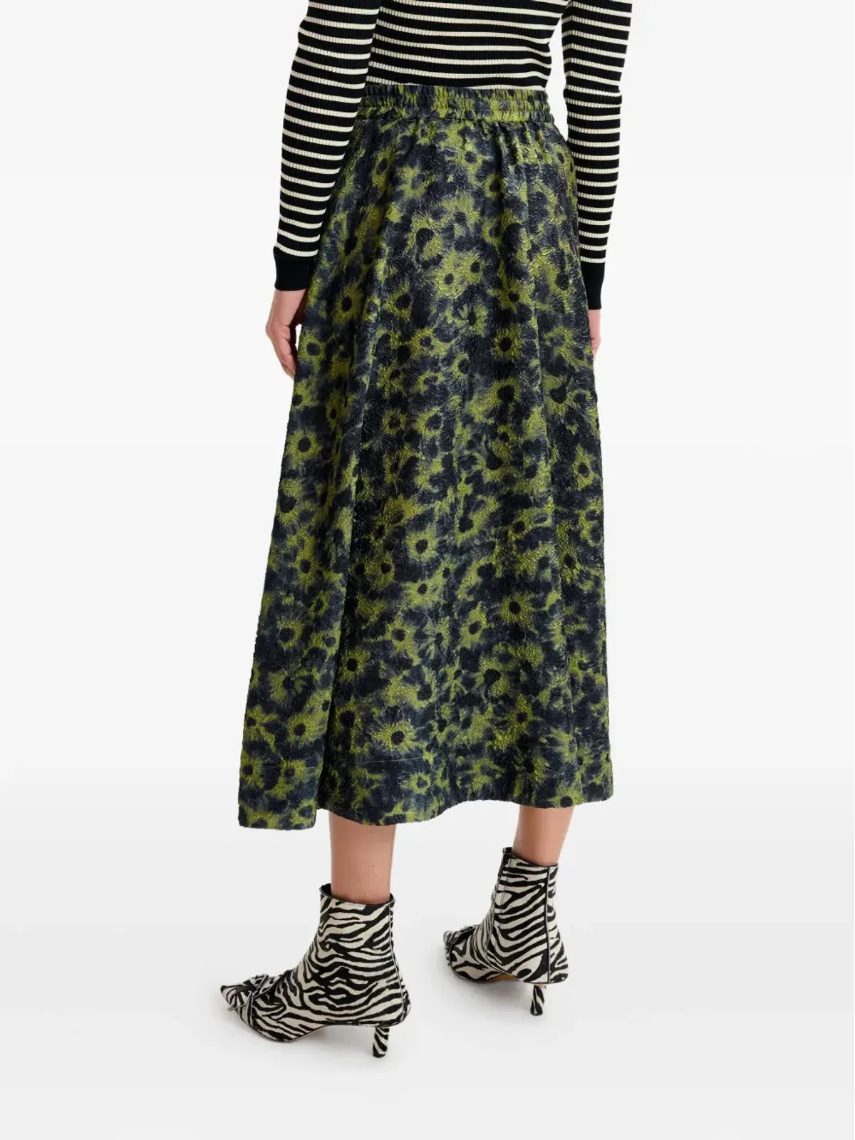 Essentiel Antwerp 花柄プリントスカート - グリーン - 画像4