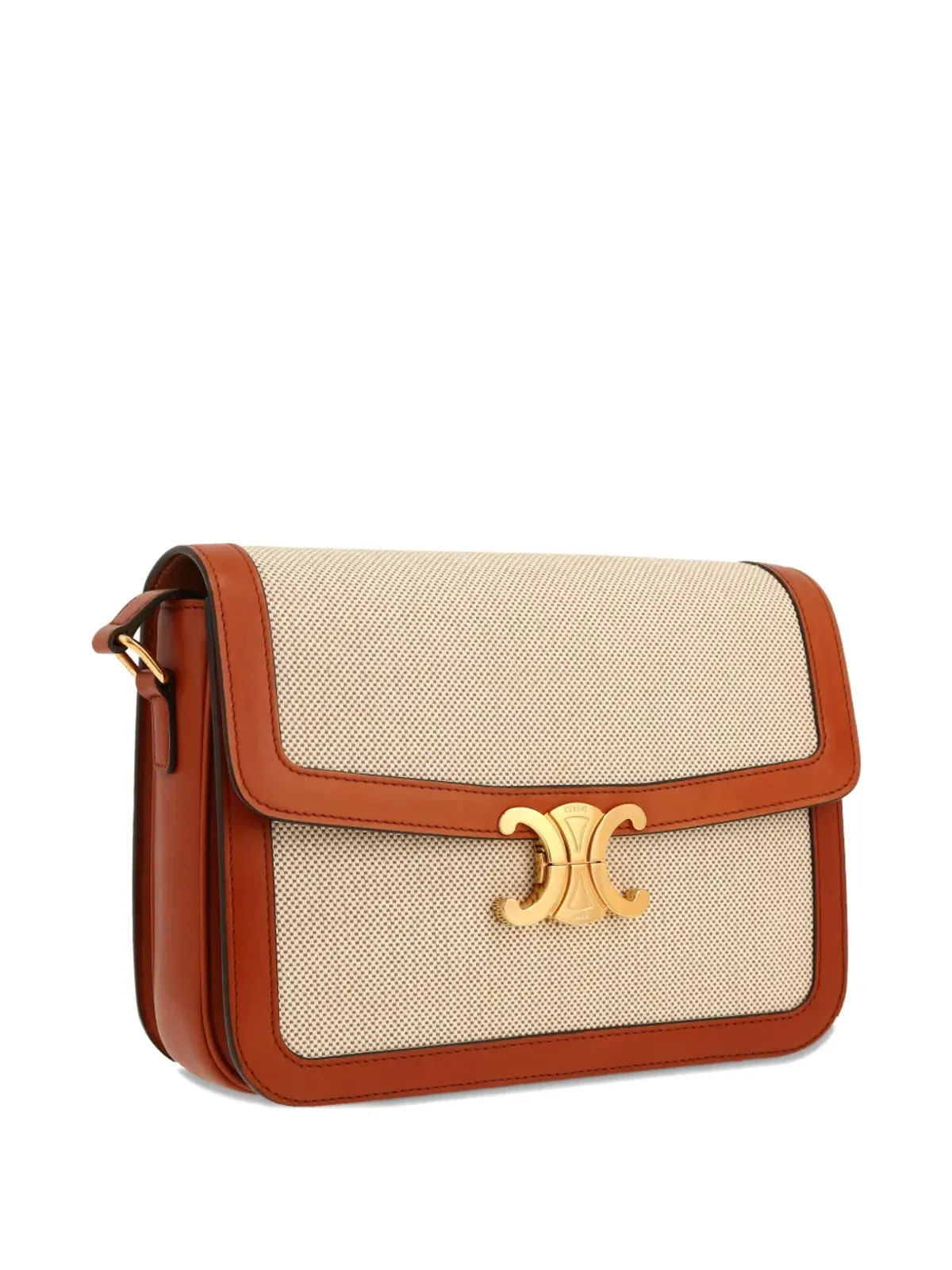 Celine Pre-Owned Triomphe レザー・トリム ショルダーバッグ - 画像3