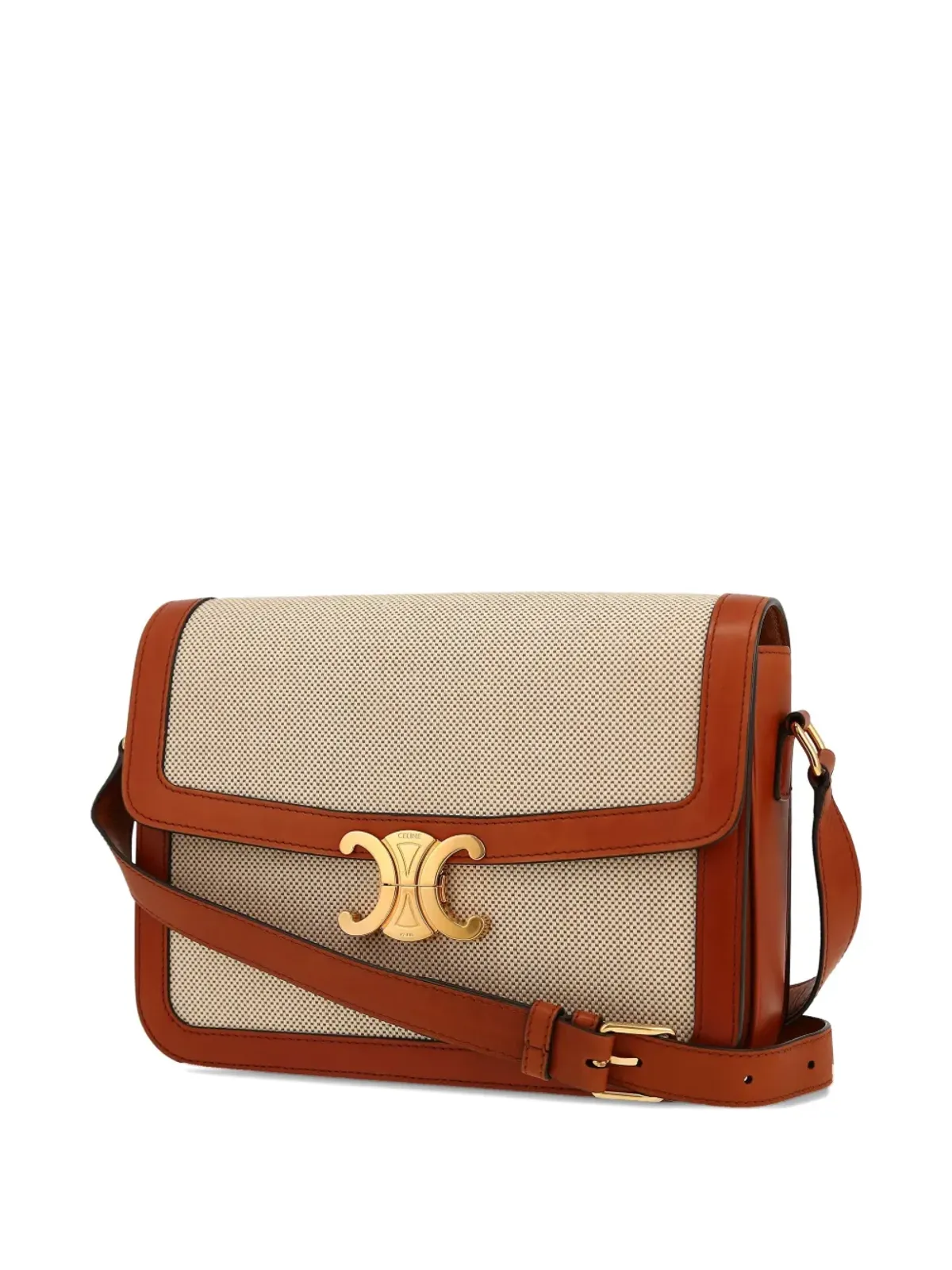 Celine Pre-Owned Triomphe レザー・トリム ショルダーバッグ - 画像4