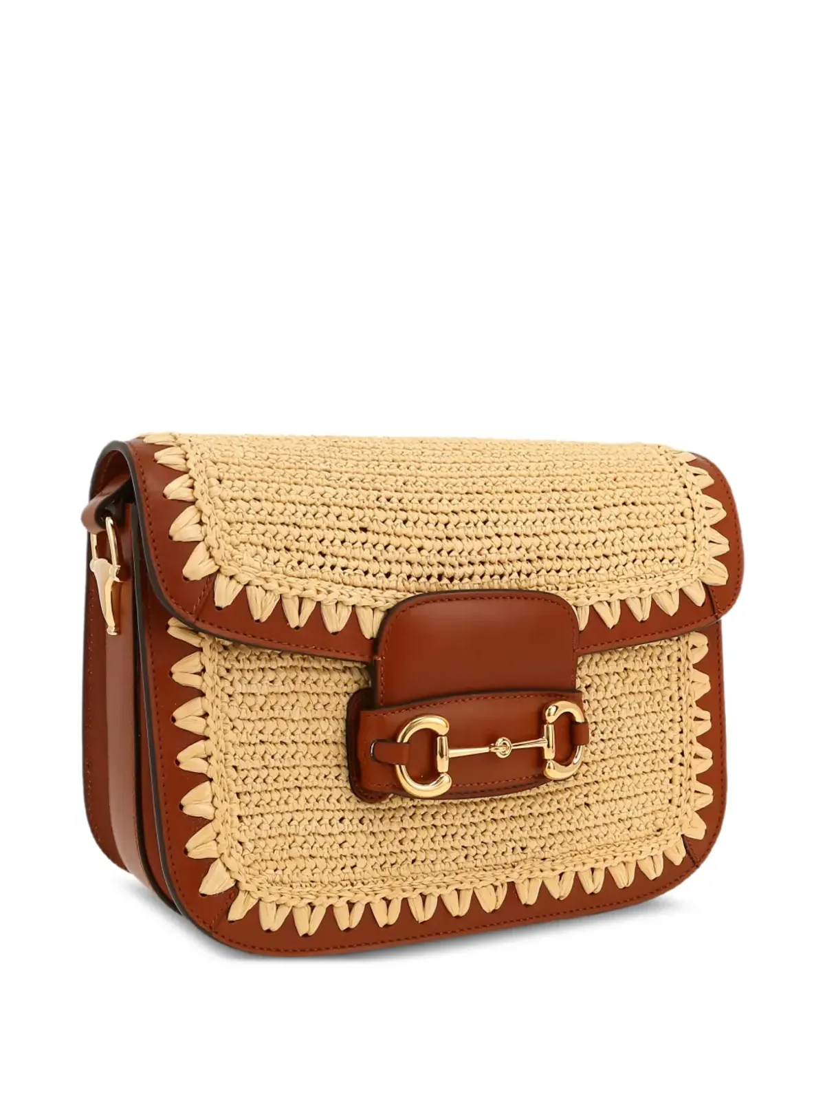 Gucci Pre-Owned ホースビット1955ストローショルダーバッグ - 画像3