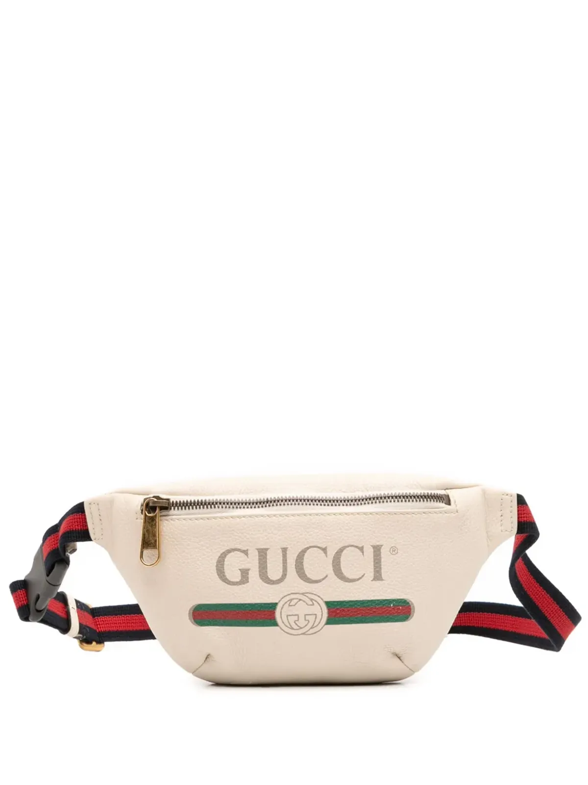 Gucci ビンテージ レザー ロゴ ベルトバッグ - 画像1