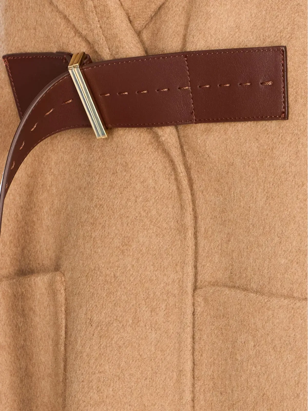 Max Mara フード付きベルトケープ - 画像3