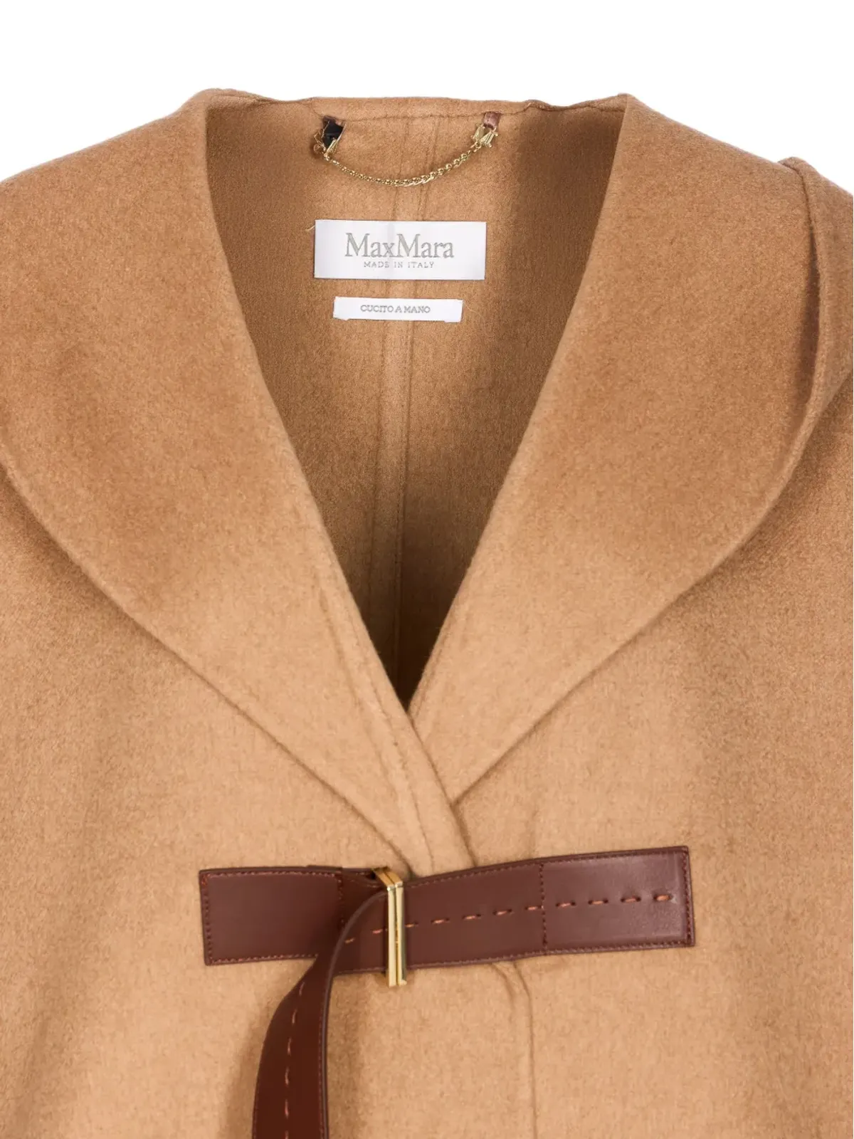 Max Mara フード付きベルトケープ - 画像4