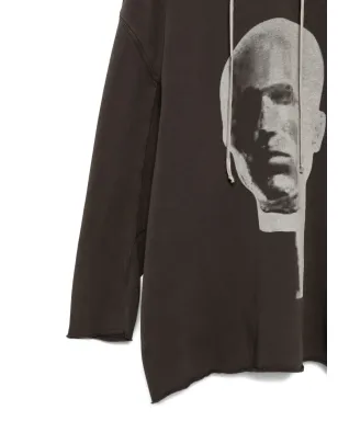 Rick Owens DRKSHDW ヘッドプリント ドローストリング フーディ グレー - サムネイル3