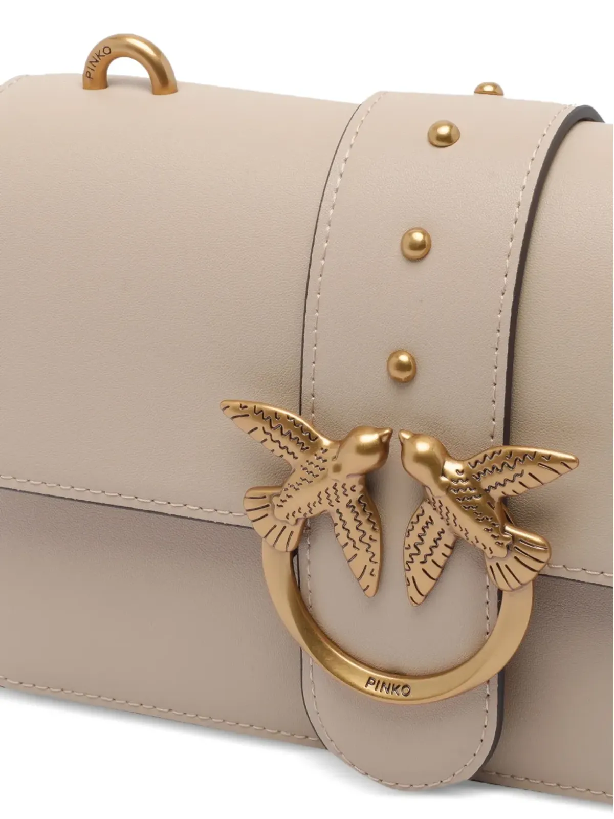 PINKO ロゴ入りフラップショルダーバッグ - 画像3