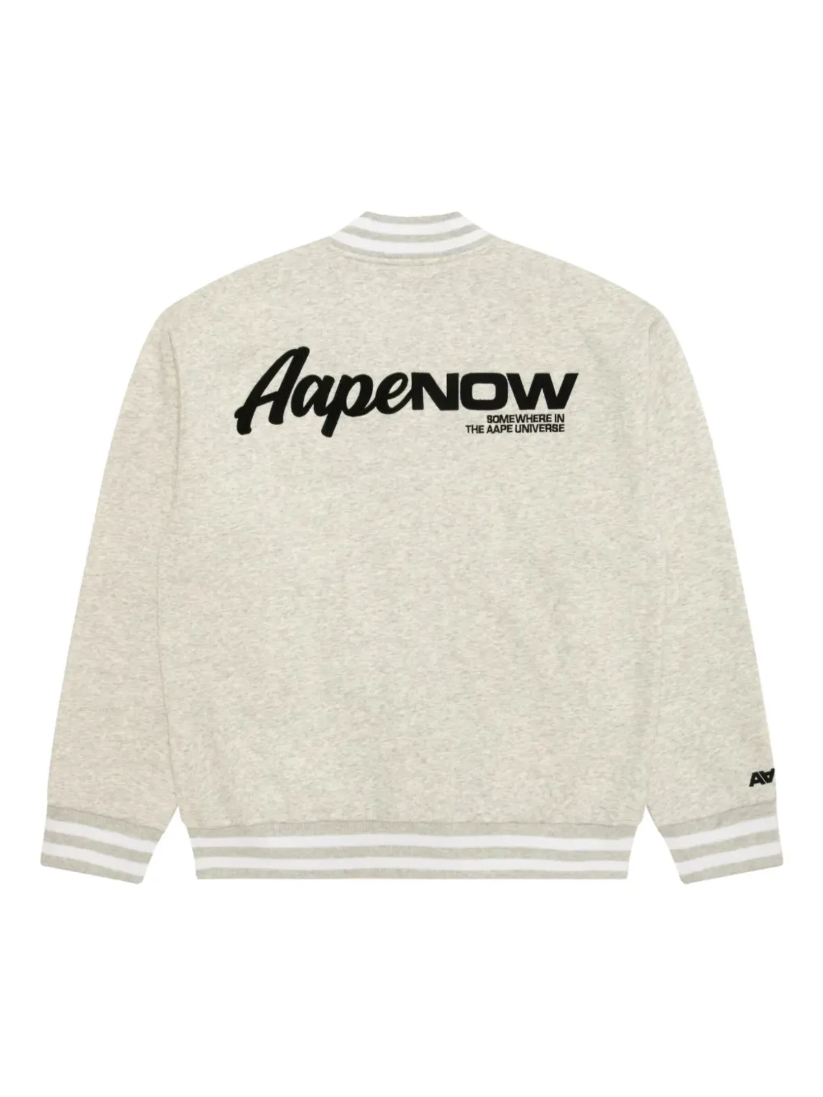 AAPE BY *A BATHING APE® logo-patch buttoned bomber jacket - Grey - 画像2