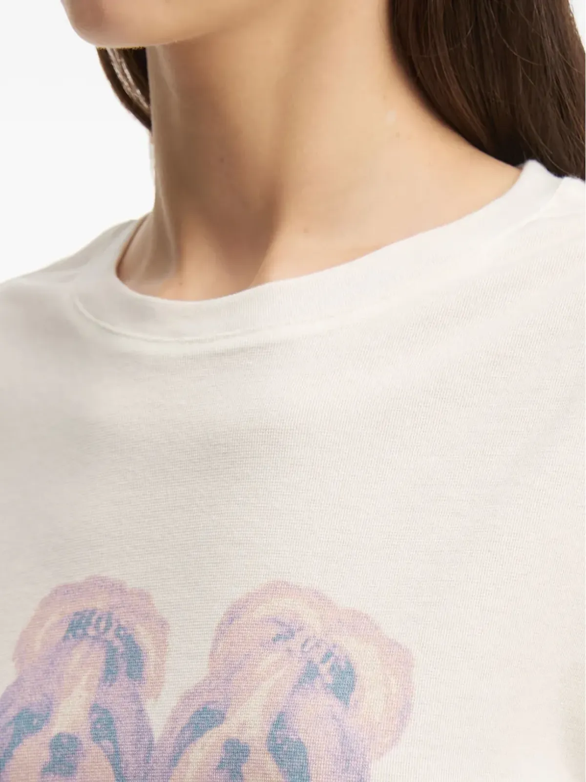 tout a coup ドッグプリント・フリルヘム Tシャツ - 画像5