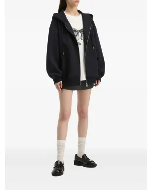 b+ab zip-front logo-detail hoodie - Black - サムネイル2