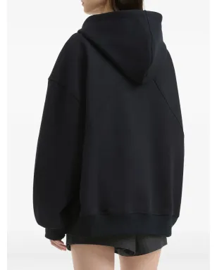 b+ab zip-front logo-detail hoodie - Black - サムネイル4