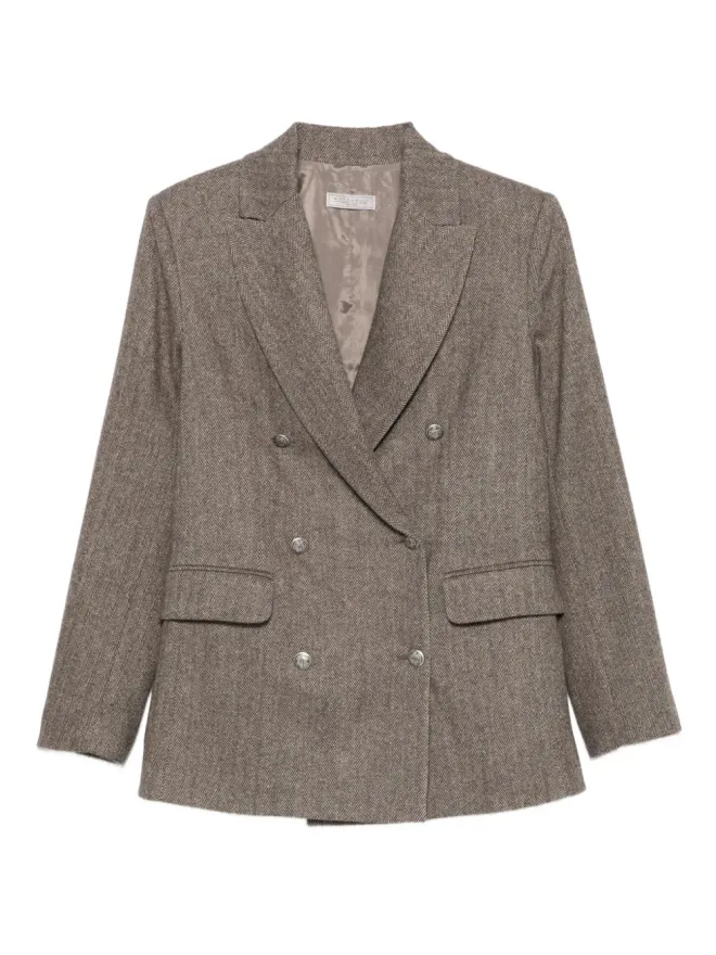 Antonelli Antonelli ダブルブレストブレザー（ブラウン）の商品画像