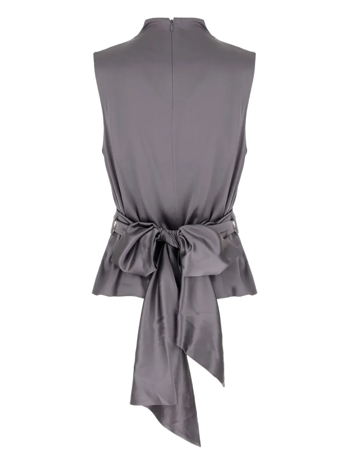 Danamé Tiffany tie blouse - Grey - 画像2