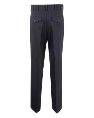 Junya Watanabe プリーツ入りカフ付きウールパンツ - サムネイル2