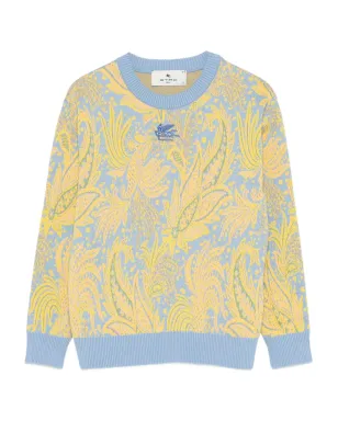 ETRO KIDS ペイズリージャカード ジャンパー - ブルー - サムネイル1