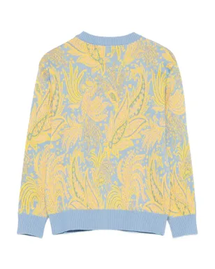 ETRO KIDS ペイズリージャカード ジャンパー - ブルー - サムネイル2