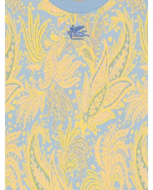 ETRO KIDS ペイズリージャカード ジャンパー - ブルー - サムネイル3