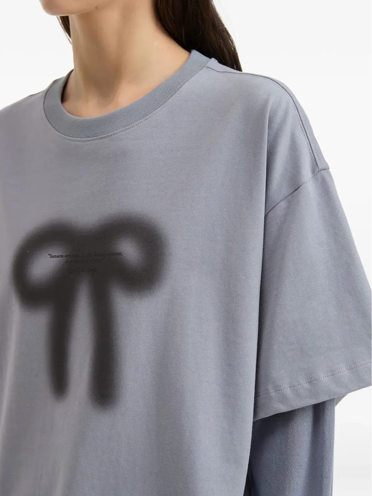 tout a coup ボウプリントTシャツ - 画像5