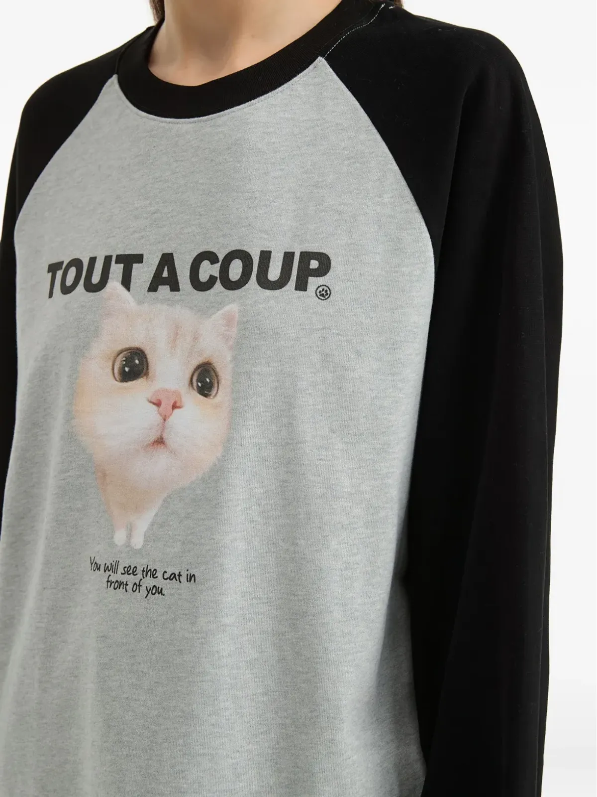 tout a coup 猫プリントTシャツ - 画像5
