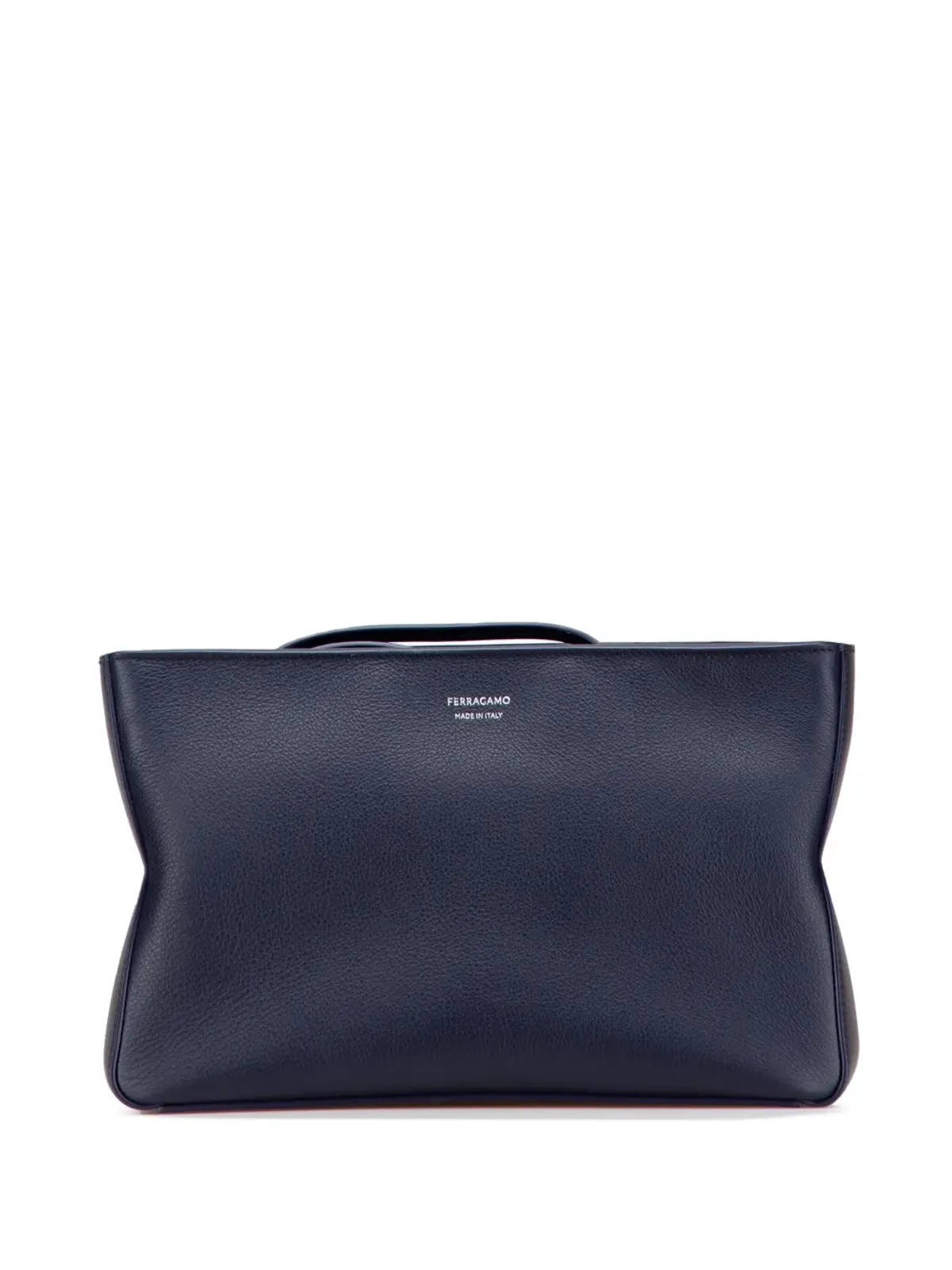 Ferragamo Pre-Owned レザー ソフトポーチ クラッチバッグ ブルー - 画像1