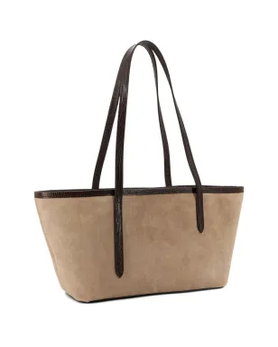 ATP Atelier Gaiba printed-lizard suede tote bag - Neutrals - サムネイル3
