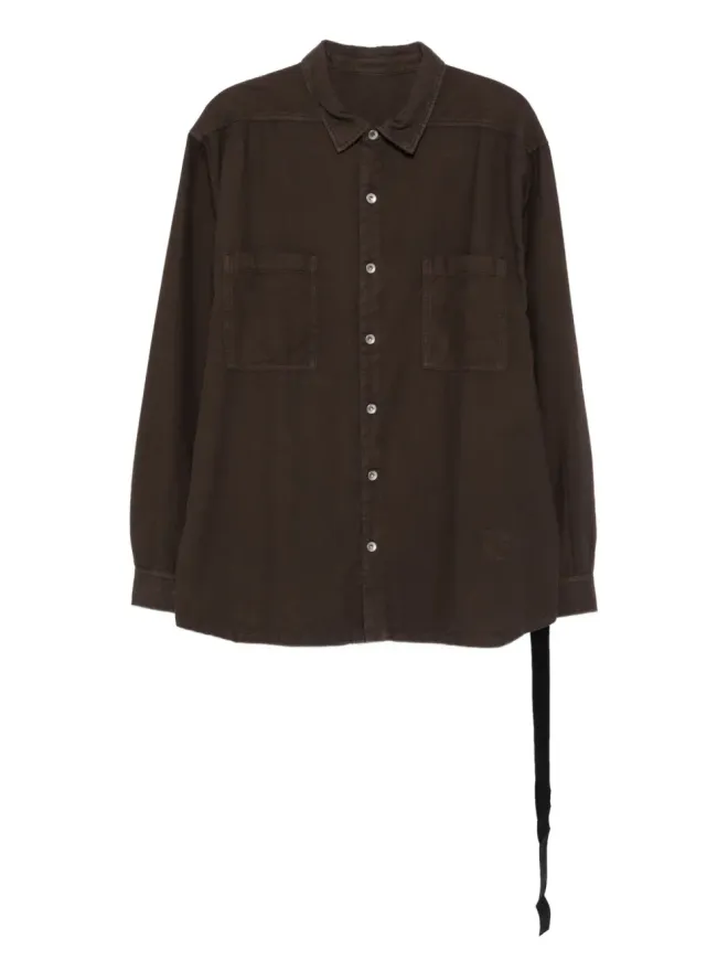 Rick Owens DRKSHDW Rick Owens DRKSHDW ボタン留めポケットシャツ - ブラウンの商品画像