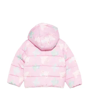 Stella McCartney Kids 鳥プリントのピンクのキルティングジャケット - サムネイル2