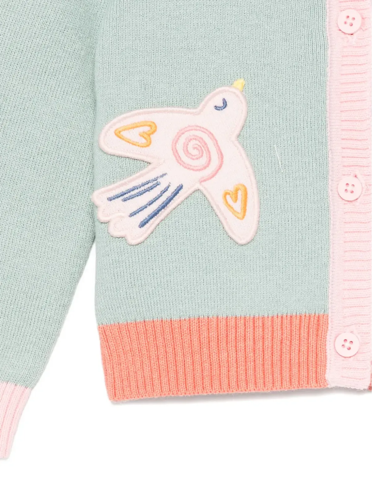 Stella McCartney Kids 鳥パッチ付きカーディガン - 画像3