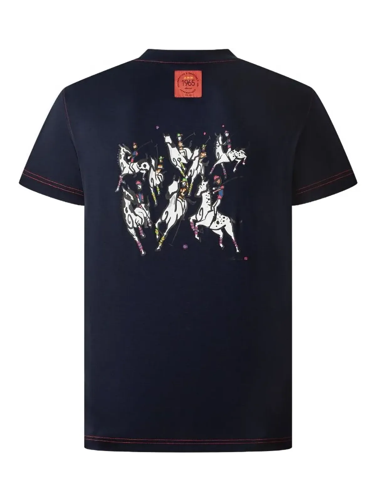 Shanghai Tang 騎馬モチーフプリント コットン Tシャツ - 画像4