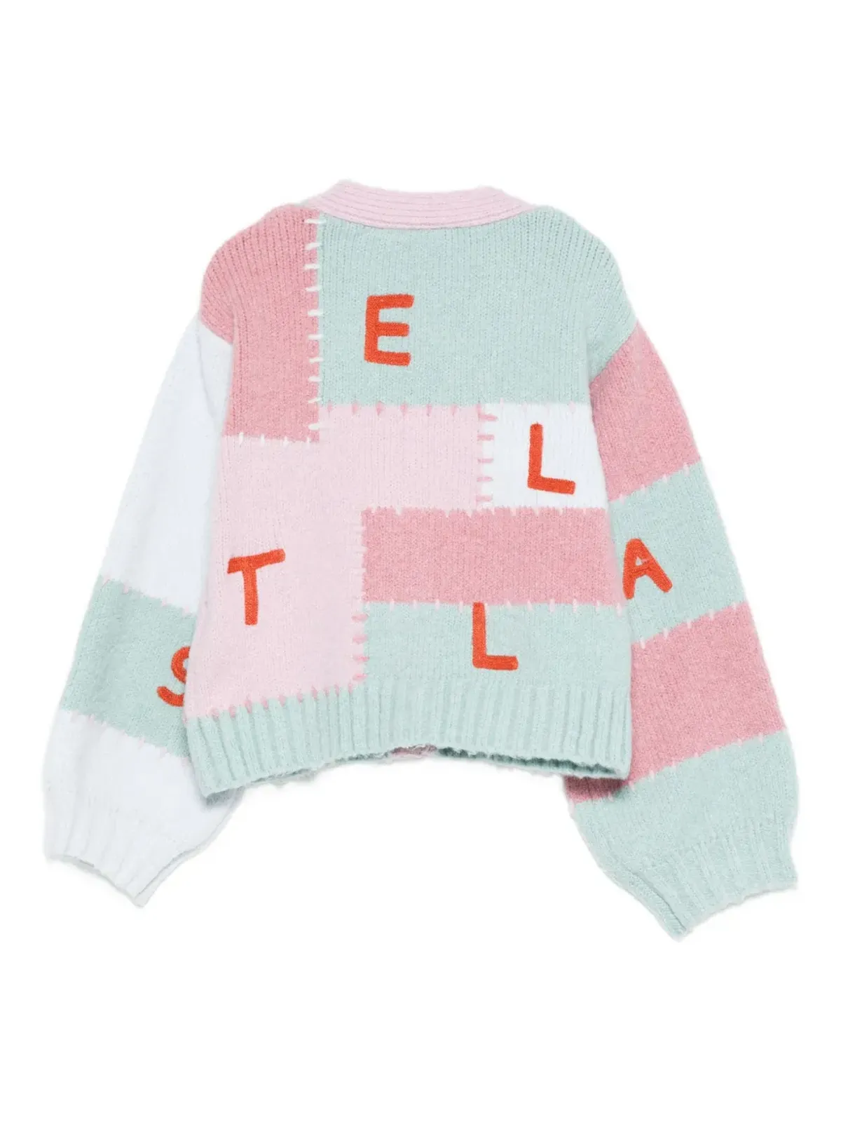 Stella McCartney Kids パッチワークパネルドカーディガン - Blue - 画像2