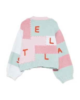 Stella McCartney Kids パッチワークパネルドカーディガン - Blue - サムネイル2