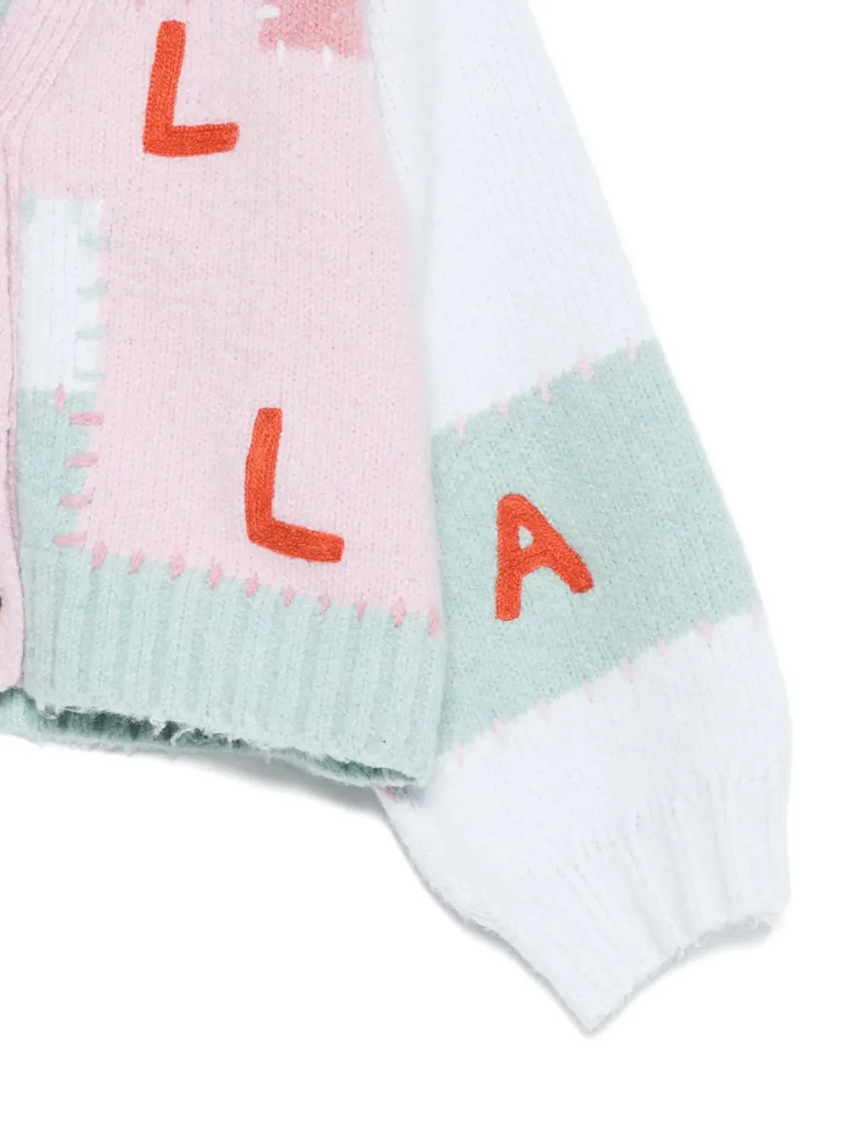 Stella McCartney Kids パッチワークパネルドカーディガン - Blue - 画像3