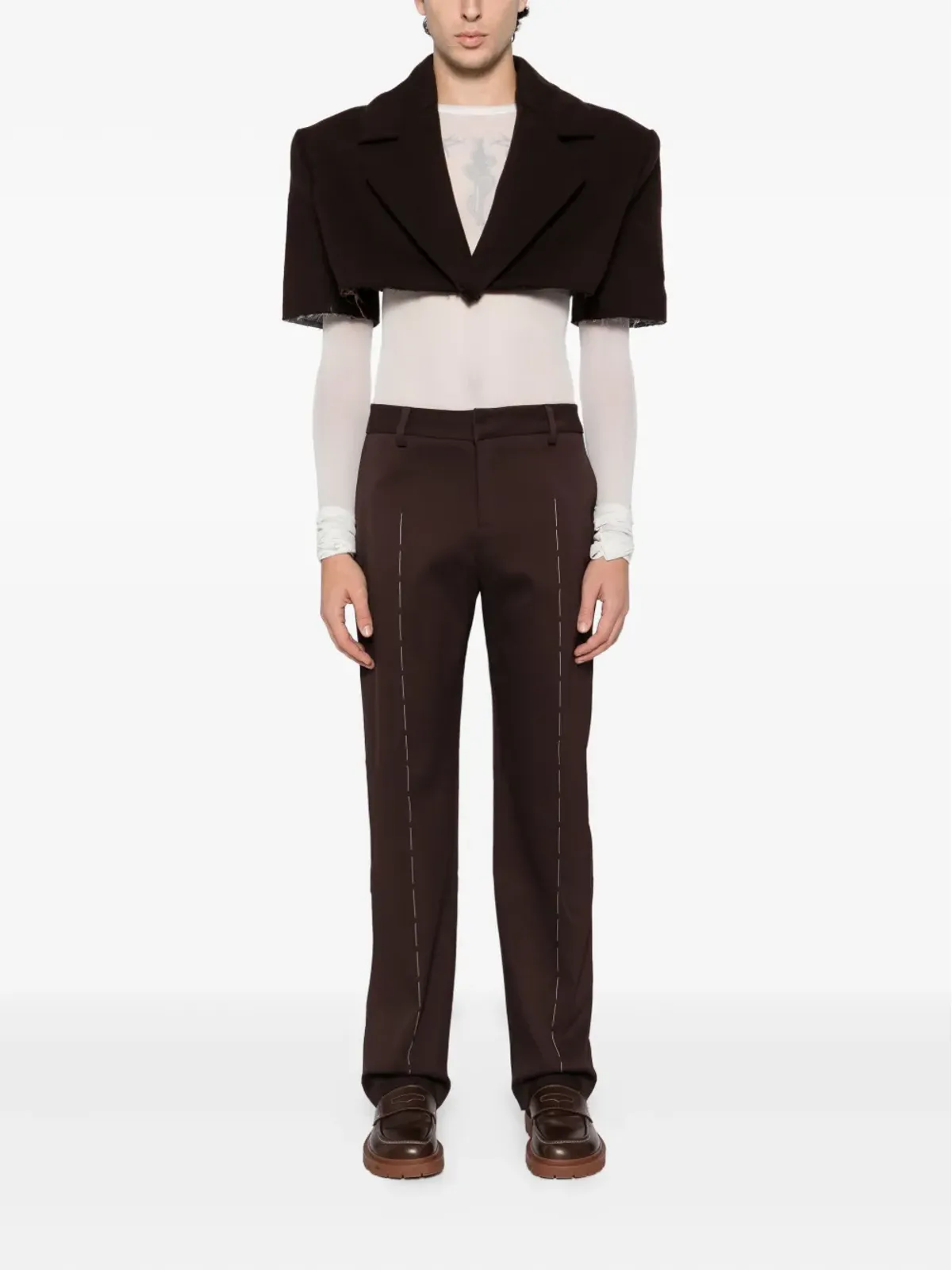 SONIA CARRASCO cropped jacket - Brown - 画像2