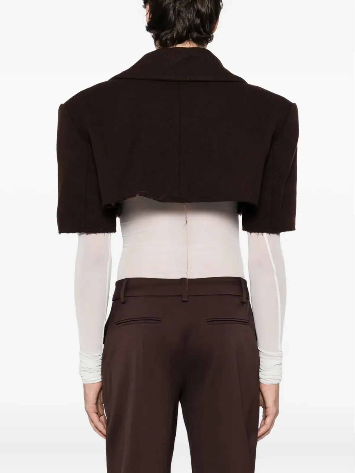 SONIA CARRASCO cropped jacket - Brown - 画像4