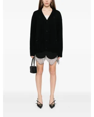 Kimhekim ハートパッチVネック カーディガン - ブラック - サムネイル2