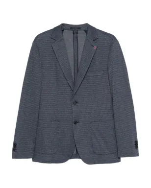 LIU JO チェック柄シングルブレストブレザー - ブルー - サムネイル1