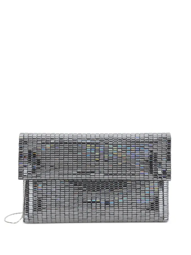TWENTY FOURHAITCH TWENTY FOURHAITCH ピクセル柄クラッチバッグ - シルバーの商品画像