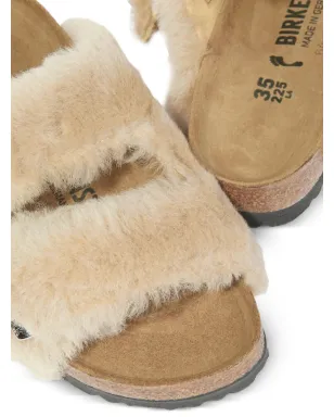 Birkenstock Kids ファー付きバックルフリップフロップス - サムネイル4
