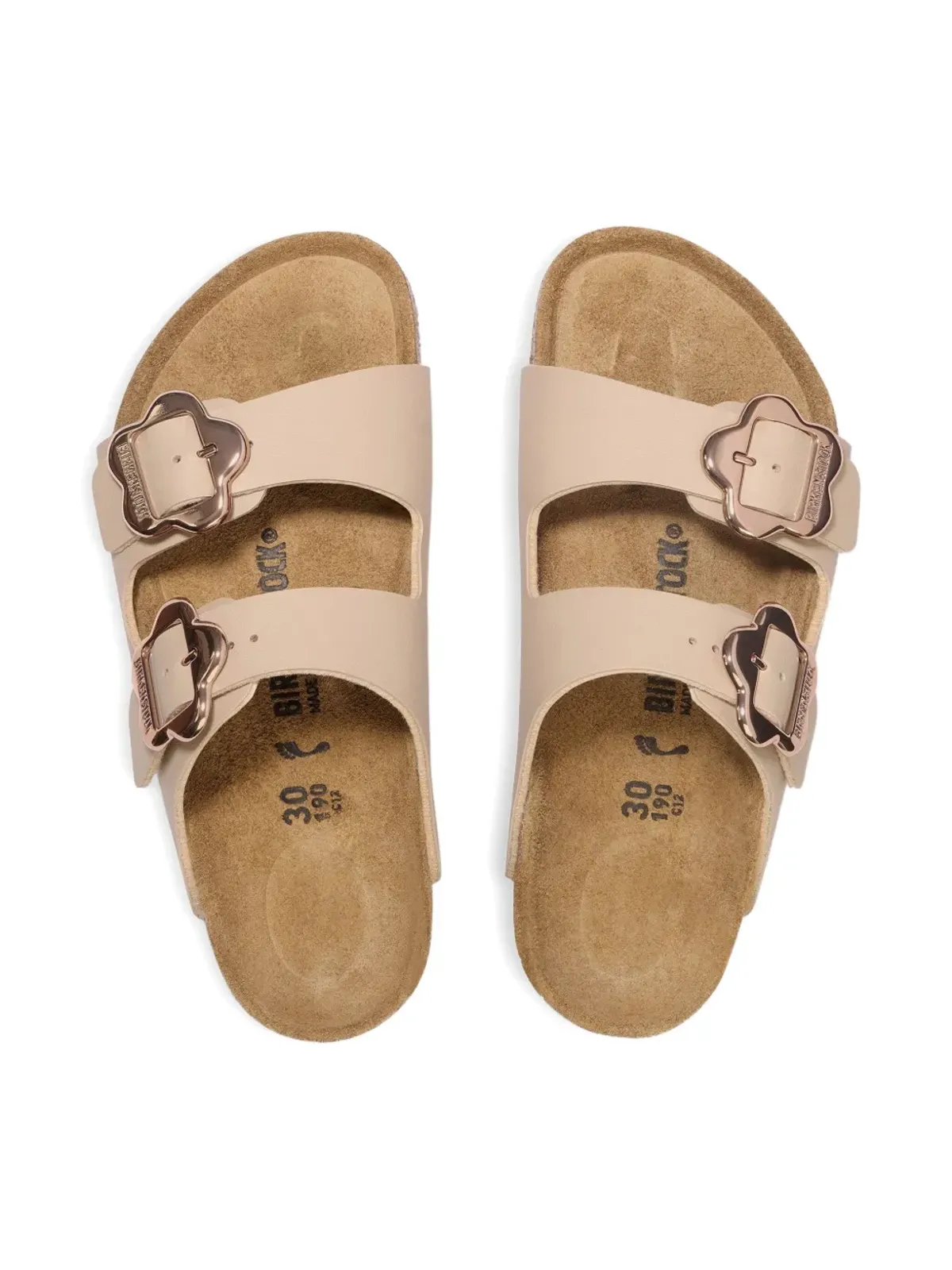 Birkenstock Kids アリゾナ フラワーバックルストラップ サンダル - 画像3