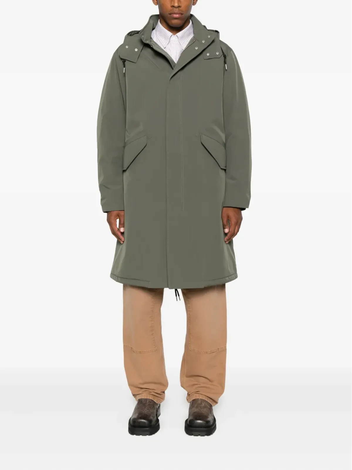 A.P.C. フラップポケット付きフードコート - 画像2